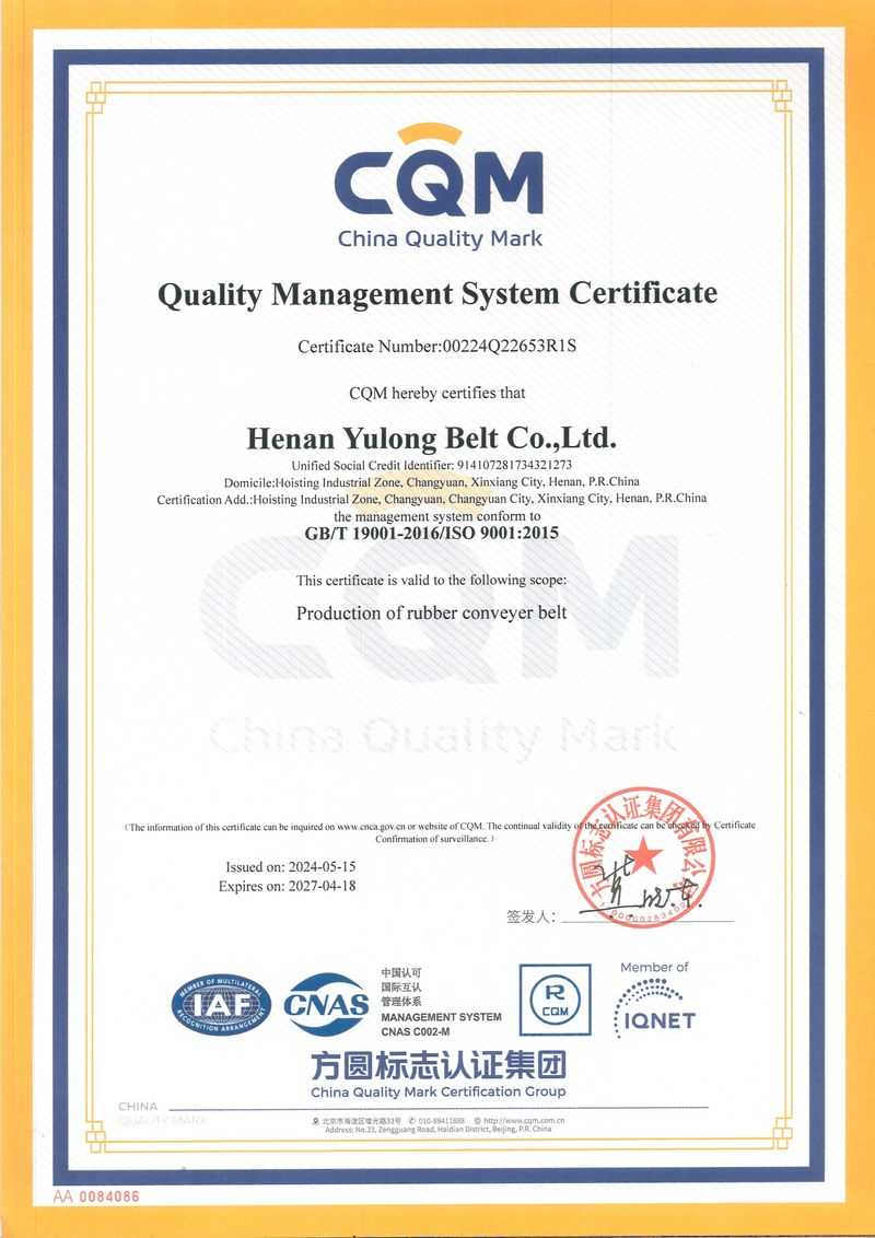 質(zhì)量管理體系認(rèn)證證書(英文)